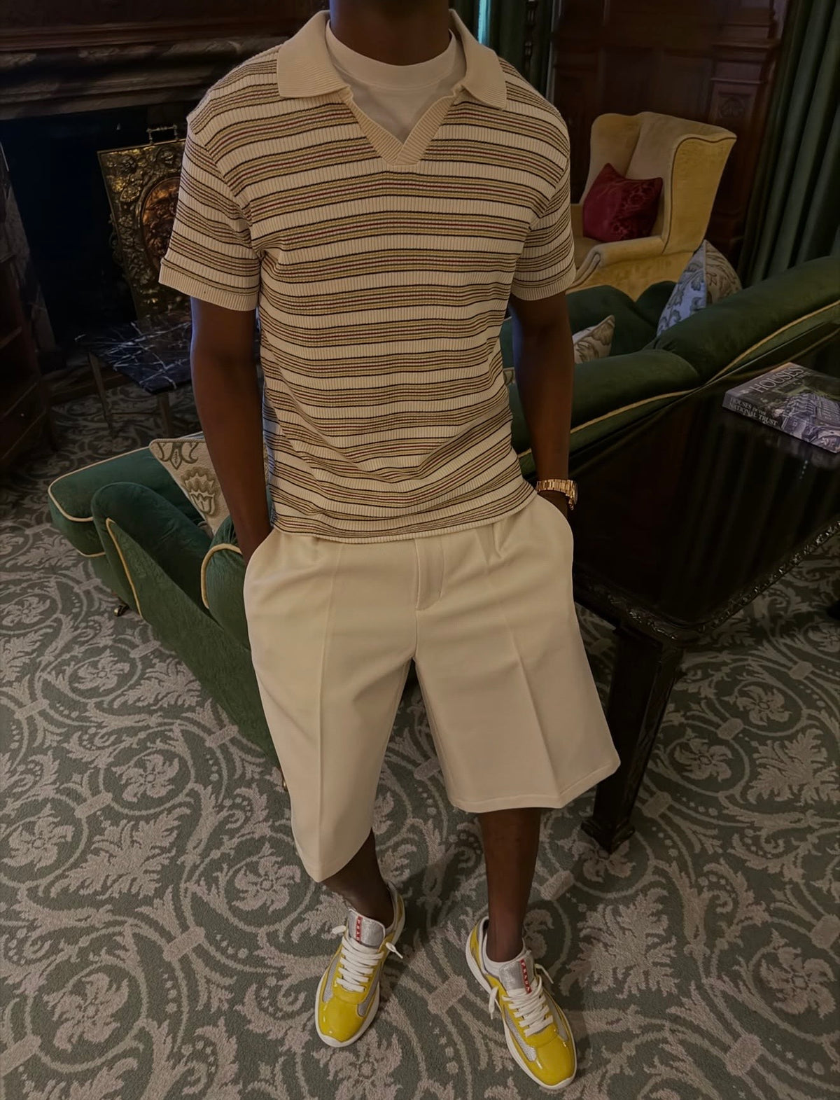 Cream Shorts