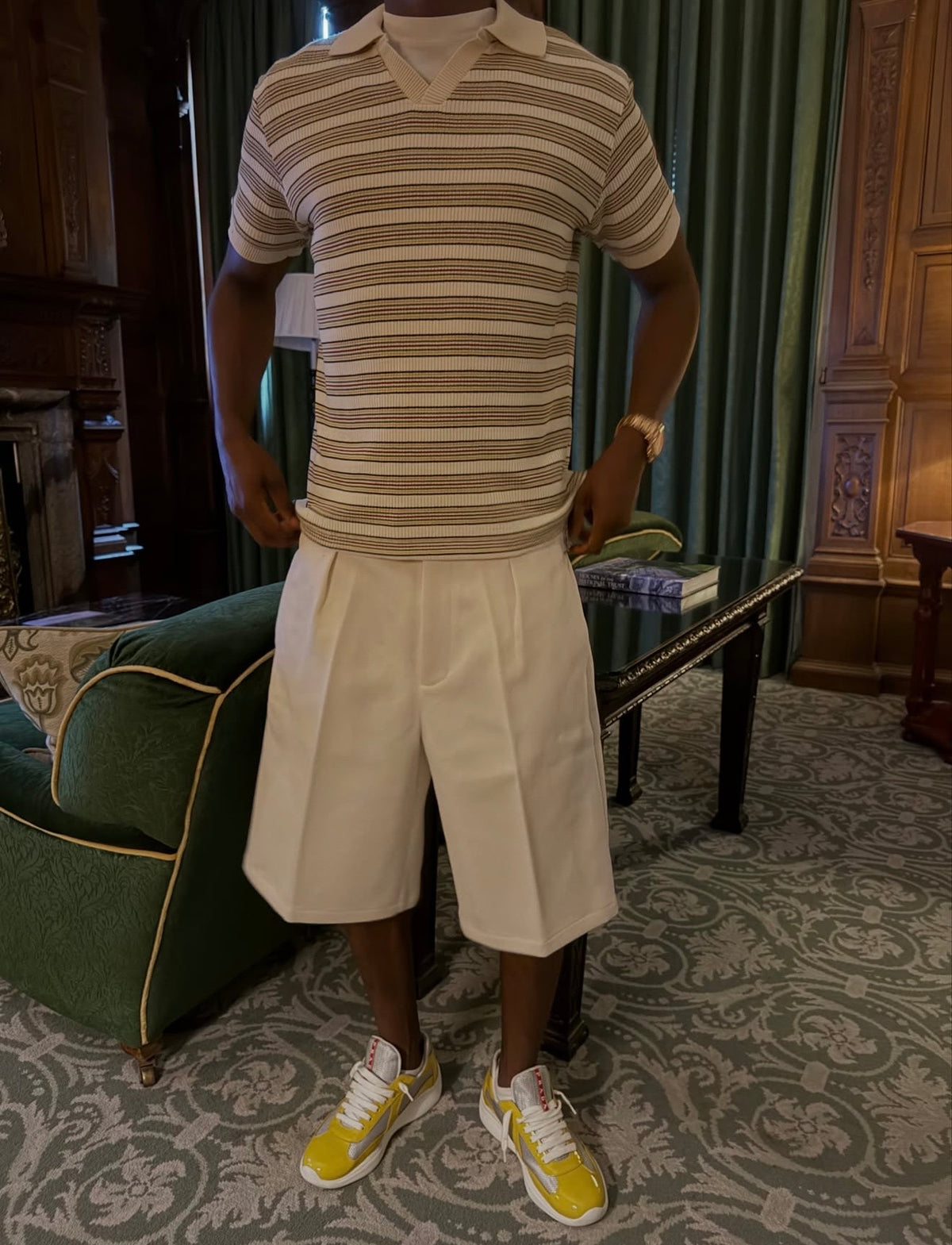 Cream Shorts