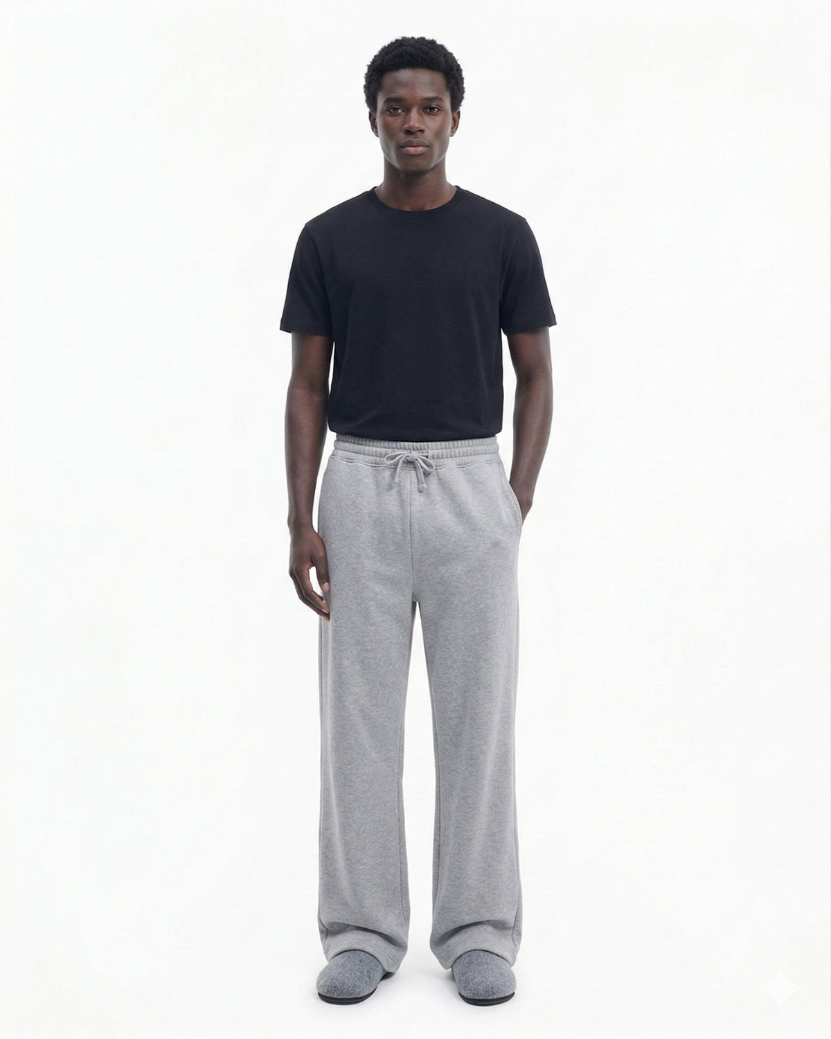 Gray Basic Essential Sweatpants